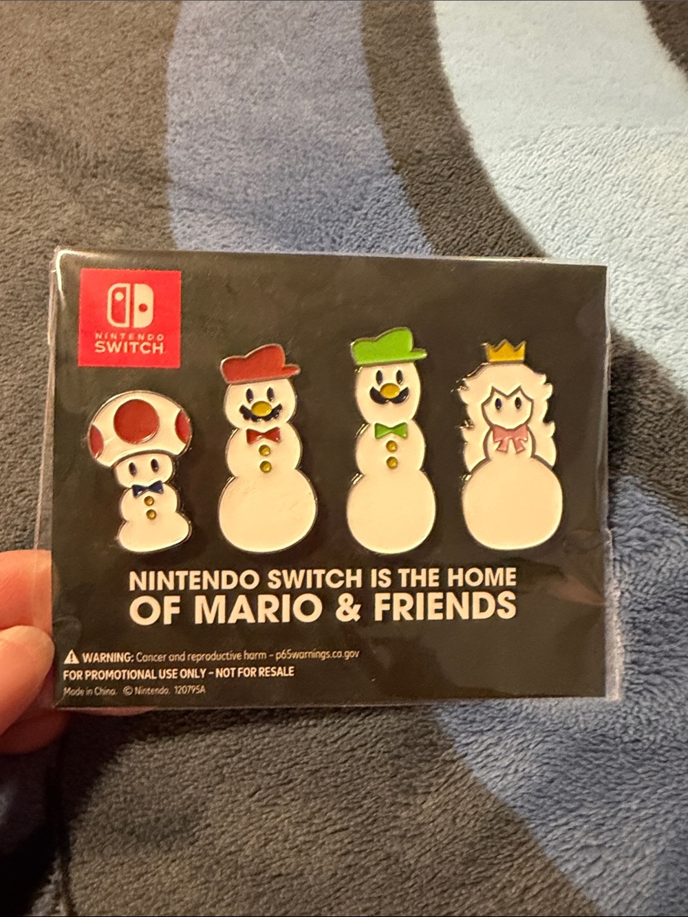 Nintendo Mario & Friends Snowman Pin Set - White, Red, Green, Yellow